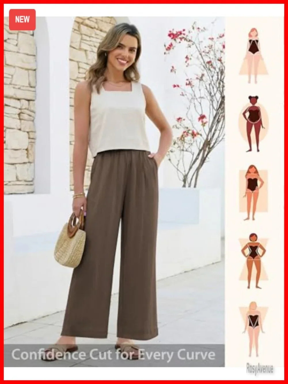 Wide Leg Linen Pants High Waisted Paper Bag Palazzo Summer Beach Casual